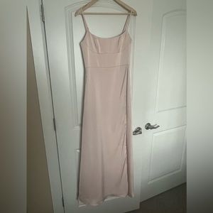 English rose satin bridesmaid dress/gown